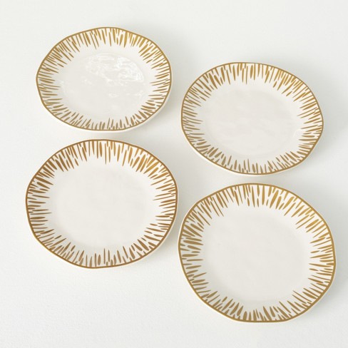 White plates deals with gold trim