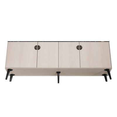Haley 78.7" Black and White Mid-Century Modern Sideboard