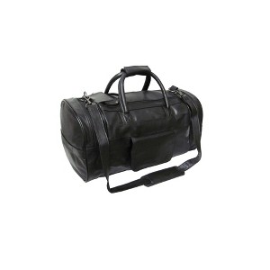 Amerileather Leather Duffel Bag – 20-Inch Travel Bag with Dual Zippered Compartments, Classic Weekender Style - 1 of 4