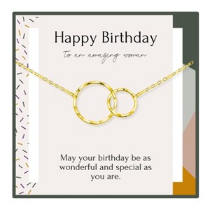 HOPE LOVE SHINE Happy Birthday Card with Necklace Gift for Her – Birthday Jewelry Gift for Friend, Coworker - 1 of 4
