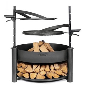 Good Directions Montana X 32" Grill and Griddle Outdoor Fire Pit Set Black - 1 of 4