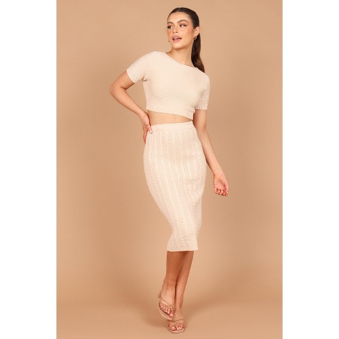 【新品】herlipto Two-Tone Cable Knit Dress 新品】herlipto Two-Tone Cable Knit Dress