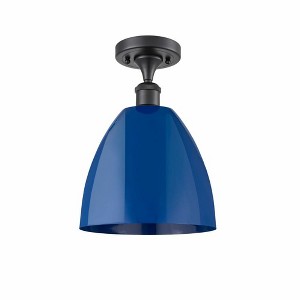 Plymouth Dome - 1 Light Semi-Flush Mount In Industrial Style-12.88 Inches Tall and 9 Inches Wide - 1 of 1