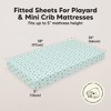 KeaBabies Mini Crib Sheets for Baby Girls, Boys, 2-Pack Soothe Pack and Play Sheets Fitted, Organic Pack N Play Mattress Sheet - 3 of 4
