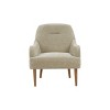 CENGHU Chenille Accent Chair, Modern Style Living Room Chair with Wood Legs, Comfy Armchair for Living Room, Bedroom, Office - 2 of 4