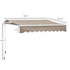VisioGear Retractable Awning, 8'*7' Patio Awnings with Manual Crank Handle for Deck, Yard, Brown, 98.5"*78.75"*49.2" - 3 of 4