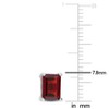 EVERLY JEWELRY | Sterling Silver 2 1/2 CT TGW Octagon Garnet Stud Earrings - 2 of 4