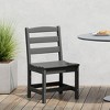 WestinTrends Ashore Outdoor HDPE Patio Classic Armless Dining Side Chair, Gray - 2 of 4