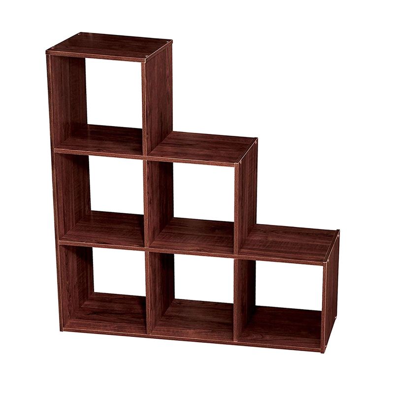 ClosetMaid 3 Tier Free Standing Wooden Cubical Organizer with 6 Cubes Slotted Design for Added House Storage, Dark Cherry (2 Pack), 2 of 7