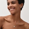 Gold Cubic Zirconia Studs for Women - 18k Gold Tiny CZ Triangle Earrings - Hypoallergenic Handmade Everyday Wear - 4 of 4