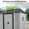 6' x 5' Outdoor Storage Shed, Garden Tool Metal Shed, Sliding Lockable Door Air Vents and Sloping Roof, for Backyard, Patio, Lawn - 3 of 4