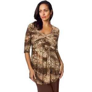 Jessica London Stretch Knit Pleated Tunic - 1 of 4