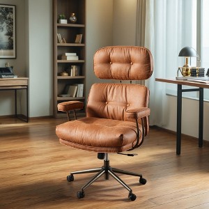 XIZZI High Back Executive Office Chair Recline Function 24.61" Wide Seat, Ergonomic Desk Chair with Comfy Lumbar Support & Neck Support - 1 of 4