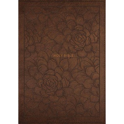 Nkjv, Single-Column Reference Bible, Imitation Leather, Brown, Comfort Print - by  Thomas Nelson (Leather Bound)
