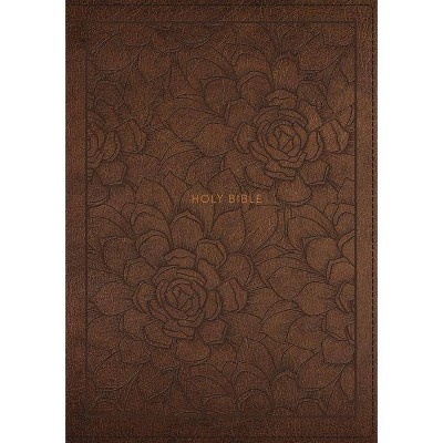 Nkjv, Single-Column Reference Bible, Imitation Leather, Brown, Comfort Print - by  Thomas Nelson (Leather Bound)