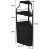 Corner Bar Cabinet with Glass Holder, Industrial Wine Cabinet with Adjustable Shelf, Liquor Cabinet Bar Cabinet, Corner Display Cabinet - 2 of 4