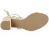 Allegra K Women's Solid Open Toe Lace Up Padded Insole Mid Chunky Heeled Sandals - 4 of 4