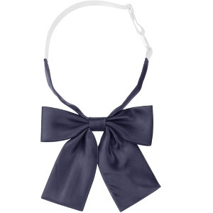 INSPIRE CHIC Women's Metallic Shiny Solid Color Square End Bow Ties - 1 of 4