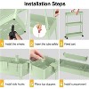Acoinel Slim Storage Cart 3 Tier,Bathroom Organizer Rolling Utility,Mobile Shelving Unit Slide Out for Office, Kitchen - 2 of 3