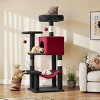 CAVINAS Sturdy 44-inch Cat Tree with Anti-Tip Kit,Holds Up to 44lbs,Multi-Cat Tower with Condo & Hammock,Space-Saving Design for Indoor Cats - 2 of 4