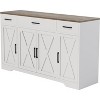 Jojoka 55" Modern Buffet Sideboard with Drawer and Adjustable Shelves，Coffee Bar Cabinet Table for Dining Room - 3 of 4