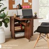 Best Choice Products Multipurpose Folding Table w/ Wheels, 3 Storage Shelves, Cubby, Handle - 2 of 4