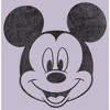 Juniors Womens Mickey & Friends Smiling Mickey Mouse Distressed Crop T-Shirt - 2 of 4