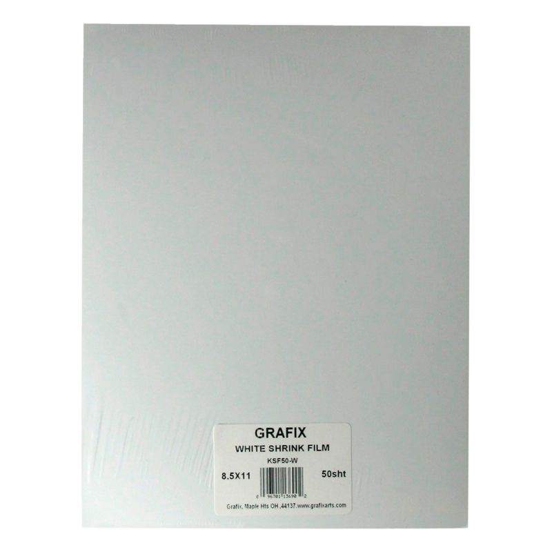 Grafix Shrink Film, 8-1/2 x 11 Inches, White, Pack of 50, 1 of 3