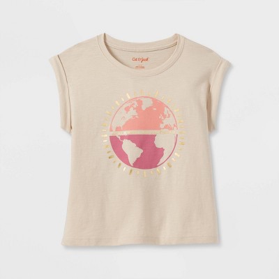 Girls' Short Sleeve Crop Graphic T-Shirt - Cat & Jack™
