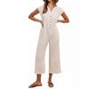 Women's Button Down Jumpsuit - AnnieWear - 3 of 3