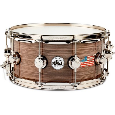 DW Collector's Series American Flag Logo Snare Drum with Nickel Hardware 14 x 6.5 in.