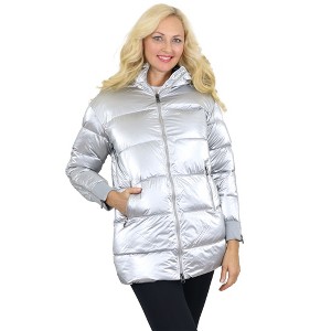 Spire By Galaxy Women's Modern Fit  Bubble Parka Jacket w/ Non Detachable Hood - 1 of 3