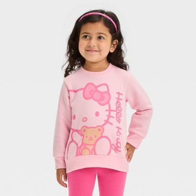 Image of Toddler Girls' Sanrio Hello Kitty Fleece Pullover - Pink 2T