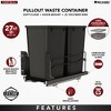 Rev-A-Shelf Double Pullout Kitchen Trash Can 27 qt. Soft-Close 53WC-1527SCDM-218 - 3 of 4