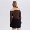 Women's Raglan Long Sleeve Off the Shoulder Rib-Knit Top - Wild Fable™ - 2 of 3