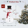 NAYSAYE Party Decoration and Accessories White Snowman Figurine with Festive Holiday Charm for Christmas Parties, White, 23.62"*23.62"*47.24" - 3 of 4
