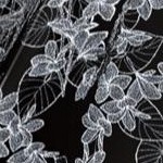 black white stencil floral