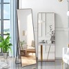 FURNIinspire Full Length Mirrors Floor Standing Wall Mirror, Bedroom Foyer, Clothing Store, Wall Mounted Mirror, Square Red, 23.2"*0.57"*65" - 2 of 4