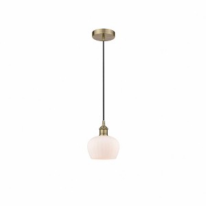 Fenton - 1 Light Cord Hung Mini Pendant In Industrial Style-8.5 Inches Tall and 6.5 Inches Wide - 1 of 1