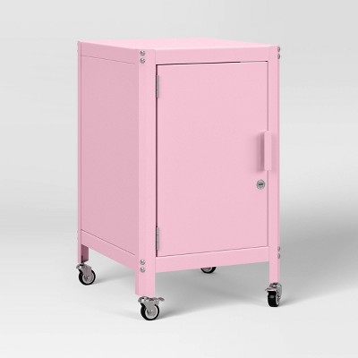 Metal Rolling Locker Cabinet Pink (FA) - Room Essentials™