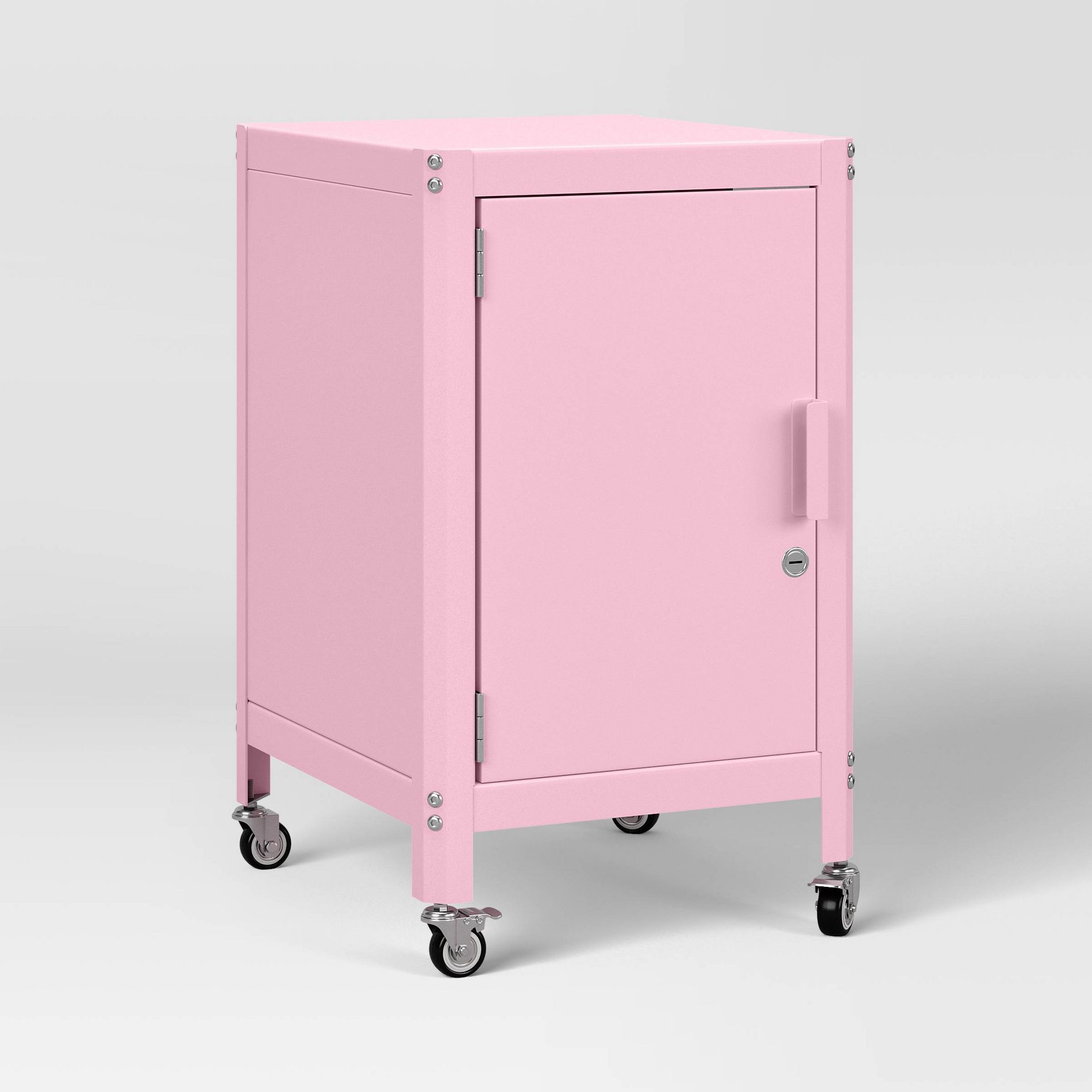Metal Rolling Dorm Locker Cabinet Pink - Room Essentials™ Fully Assembled