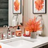 BRINJOY 2-Pack Fall Potted Artificial Eucalyptus Plants - 14" Orange Faux Greenery for Autumn Home & Shelf Decor (Large) - 4 of 4