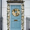 6ft Pre-Lit Christmas Garland with 20 LED Lights, Battery Operated with Timer, White Xmas Garland for Indoor & Outdoor - 3 of 4