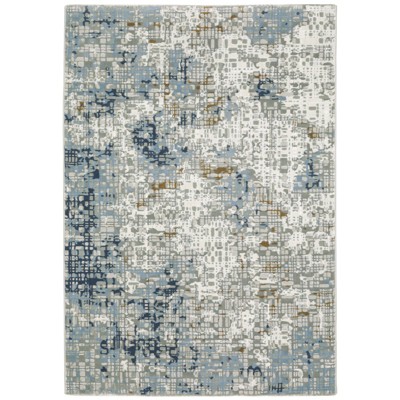 Oriental Weavers Easton 011E3 Blue/ Ivory Indoor Area Rug - 5'3" x 7'6"