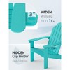Arceso HDPS Adirondack Chairs Set of 2, Fire Pit Outdoor Chair Weather Resistant with Cup Holder, Modern Plastic Chair Plastic for Patio, Deck, Proch - 3 of 4