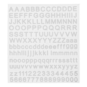 Unique Bargains 3D Small Self-Adhesive A to Z 1 to 9 Number Resin Stickers - 1 of 4