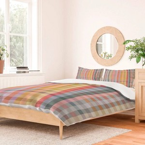 Deny Designs 3pc King Ninola Design Charming Nostalgia Gingham Duvet and Sham Set - 1 of 4