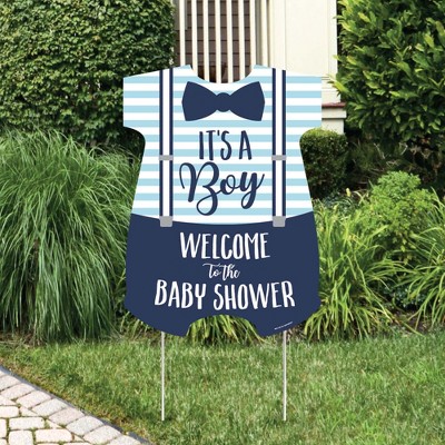 Big Dot of Happiness It's a Boy - Party Decorations - Blue Baby Shower Welcome Yard Sign