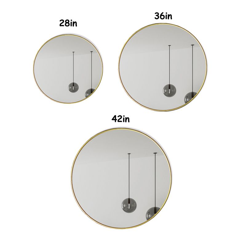 Colt Circle Metal Frame Large Circle Wall Mounted Mirror -The Pop Home, 4 of 9