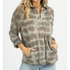 Women's DYED OVERSIZE SHIRT JACKET - OLIVACEOUS - 2 of 4